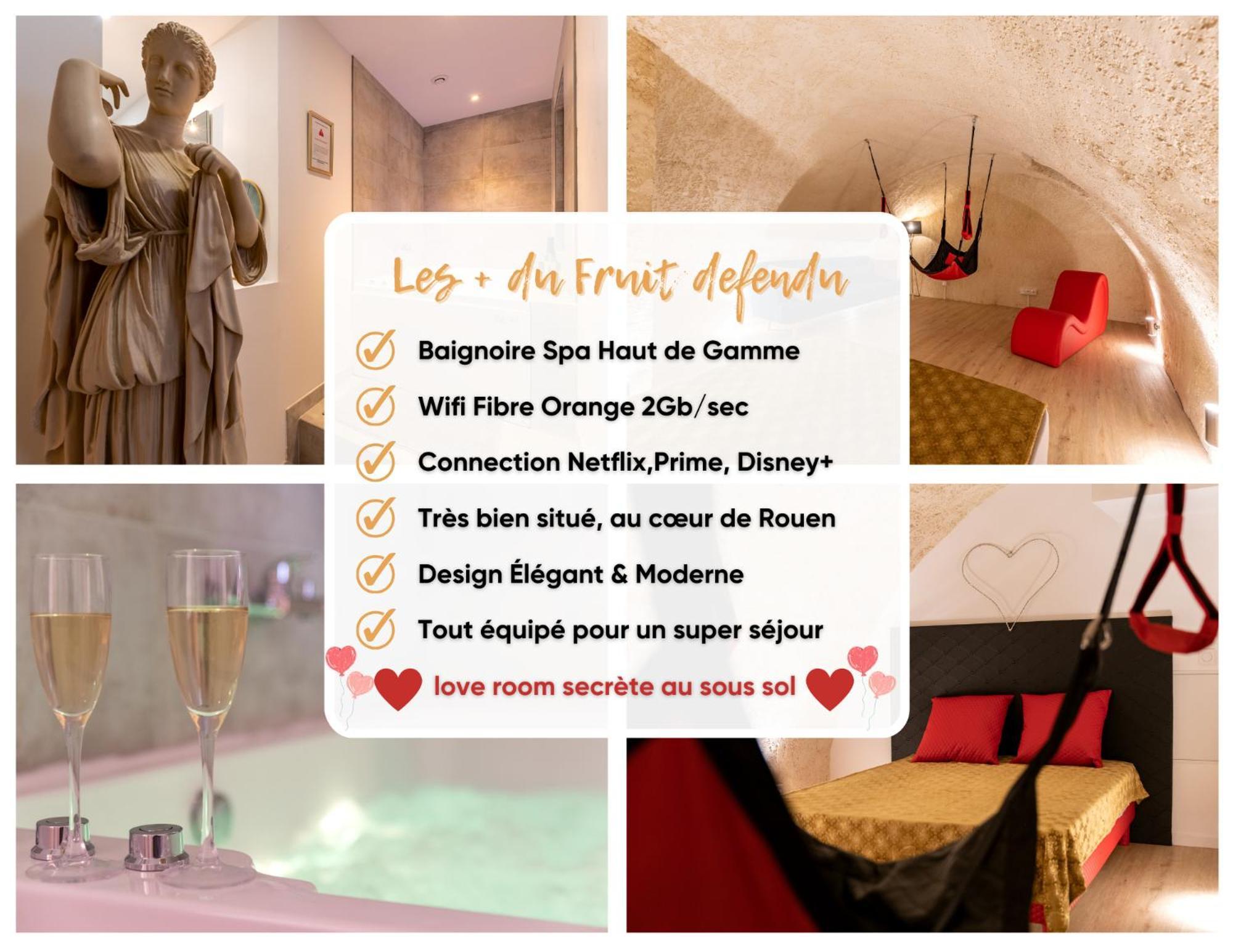 Le Fruit Defendu "Love Room" Jacuzzi Centre Ville Руан Экстерьер фото